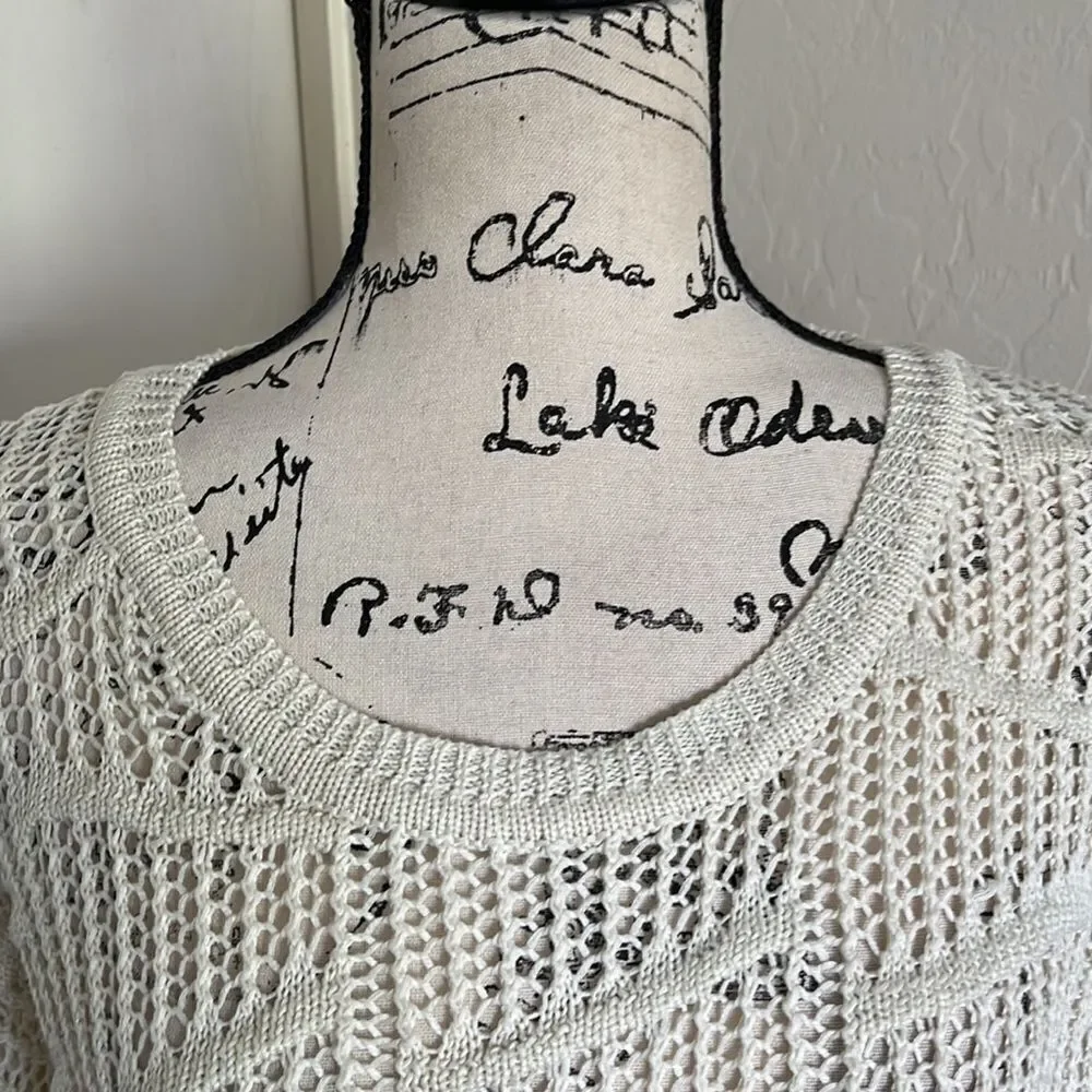 POL Cream Color Sheer Sweater